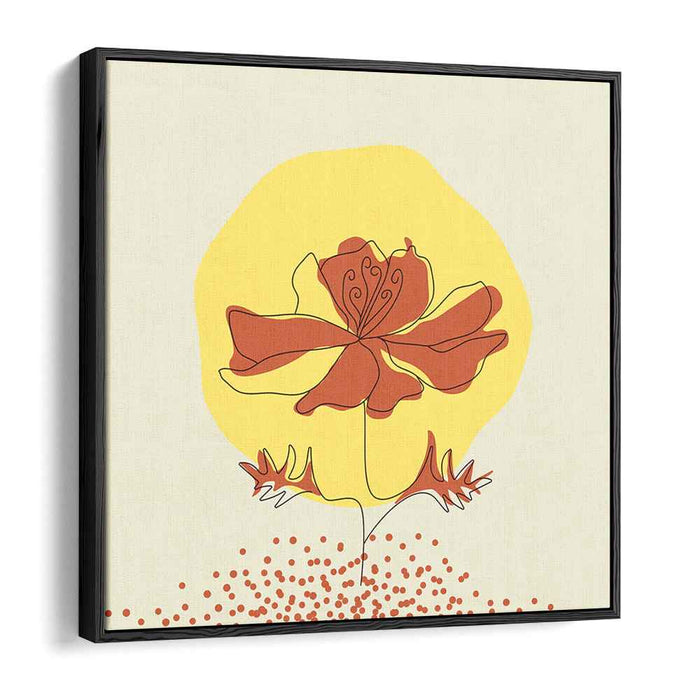 Petal Essence: Minimalist Floral Canvas Art Print