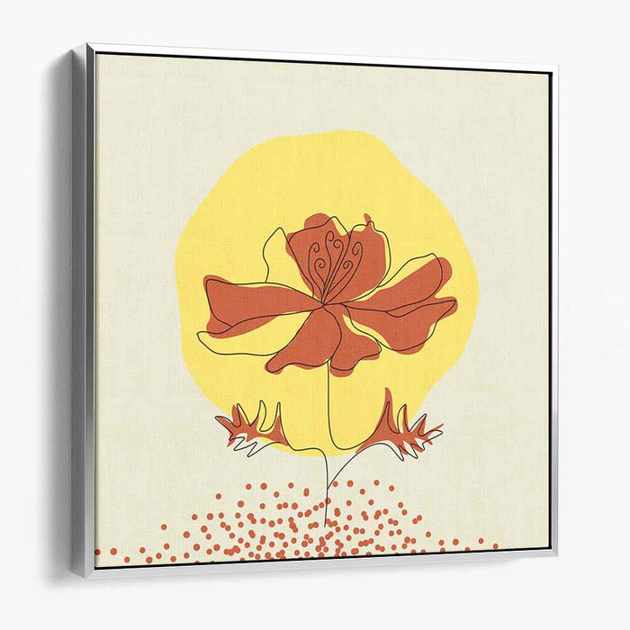 Petal Essence: Minimalist Floral Canvas Art Print