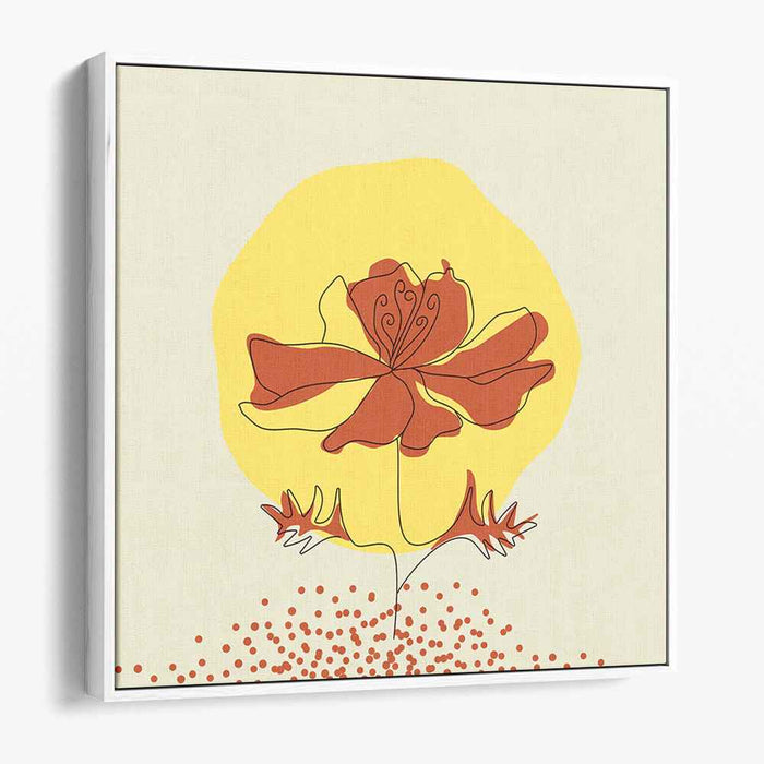 Petal Essence: Minimalist Floral Canvas Art Print