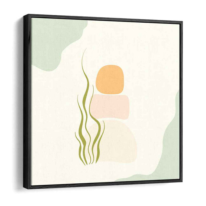 Balance Formations: Minimalist Abstract Stacked Stones Canvas Art Print