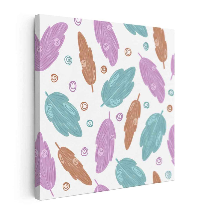 Pastel Playtime Symphony: Playful Pastel Pattern Canvas Art Print