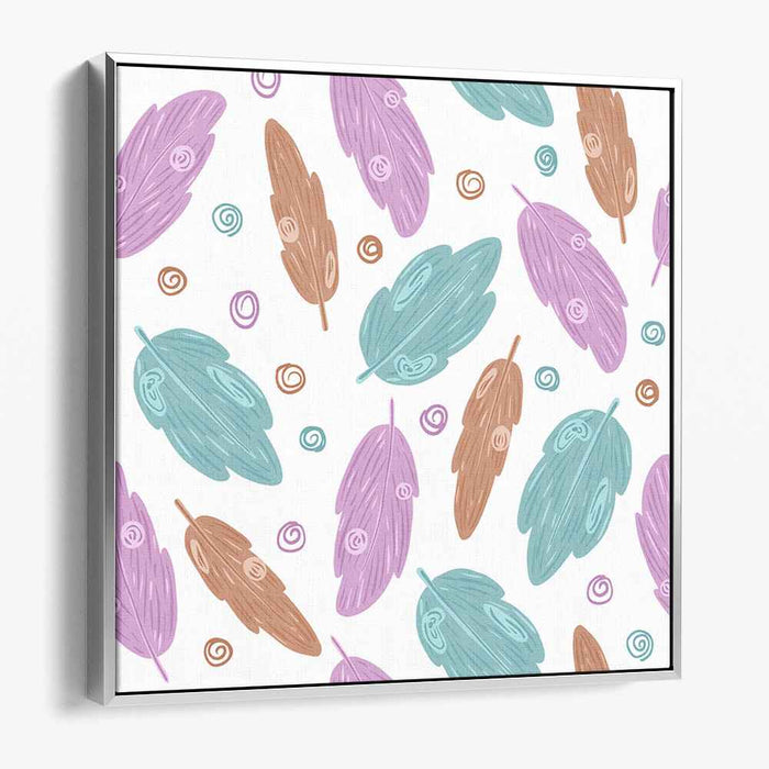 Pastel Playtime Symphony: Playful Pastel Pattern Canvas Art Print