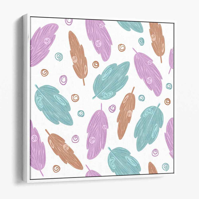 Pastel Playtime Symphony: Playful Pastel Pattern Canvas Art Print