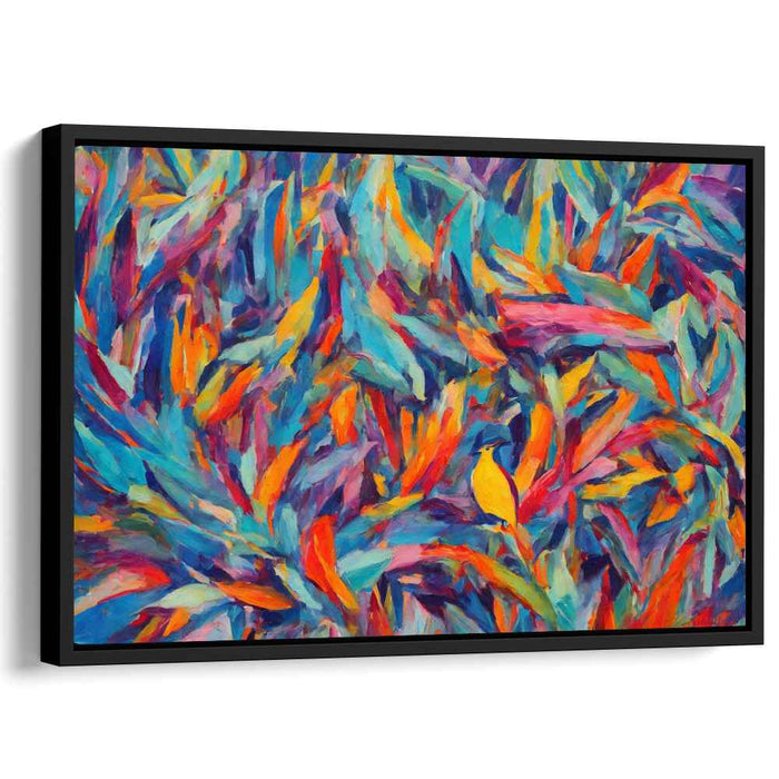 Chromatic Emotion Portal: Abstract Expressionist Color Fusion Canvas Art