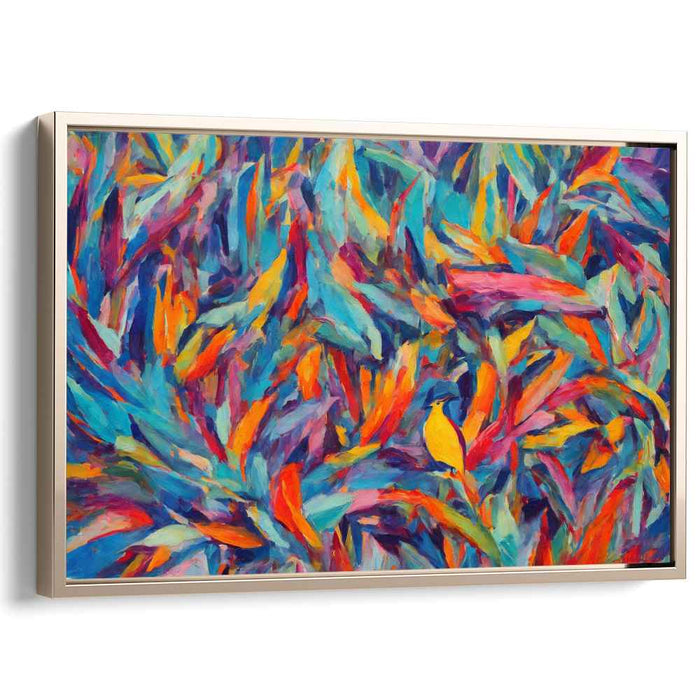 Chromatic Emotion Portal: Abstract Expressionist Color Fusion Canvas Art