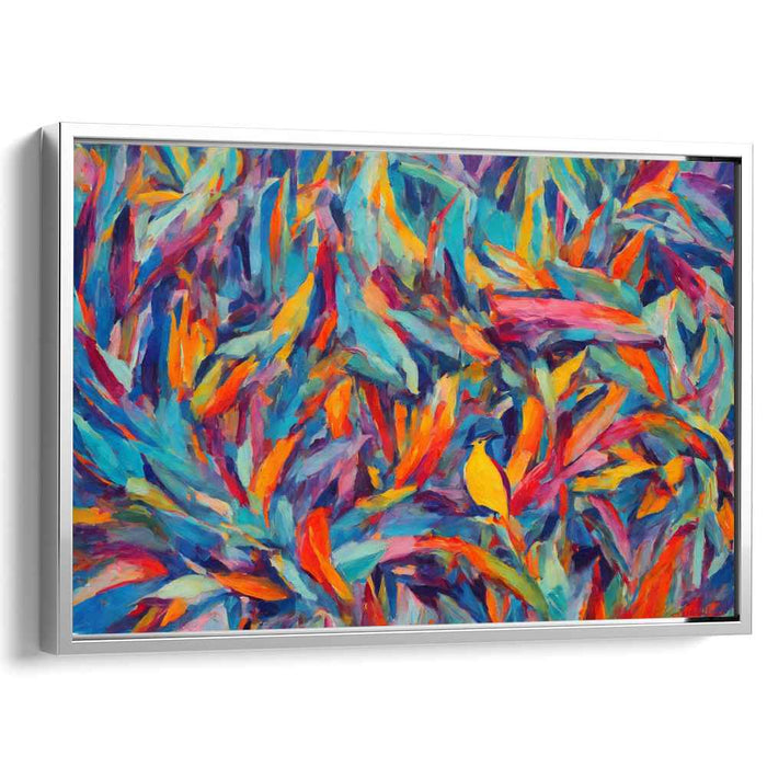 Chromatic Emotion Portal: Abstract Expressionist Color Fusion Canvas Art