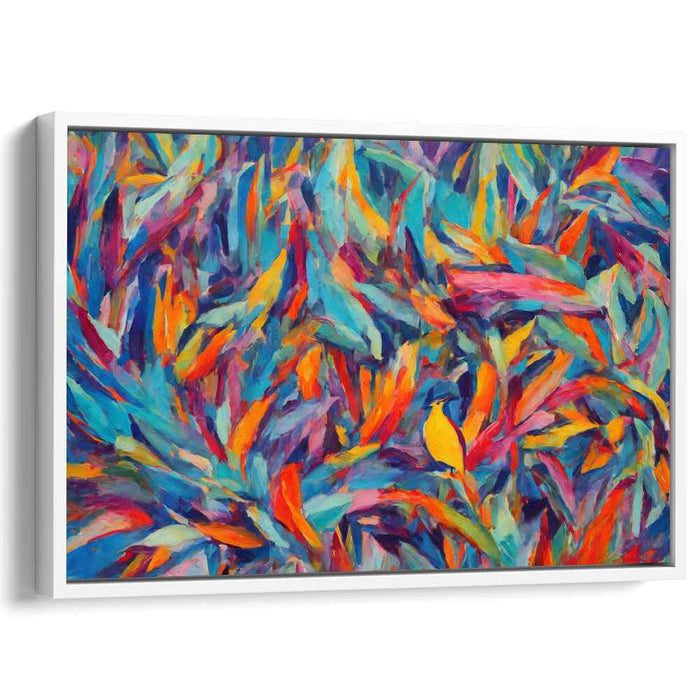 Chromatic Emotion Portal: Abstract Expressionist Color Fusion Canvas Art