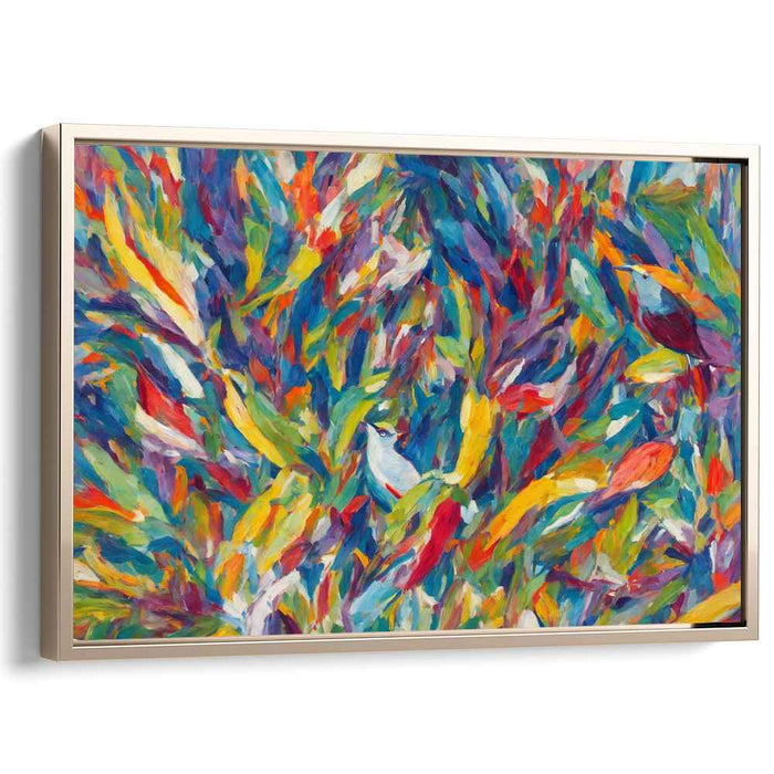 Flight of Elements: Abstract Nature and Birds Canvas Art Print