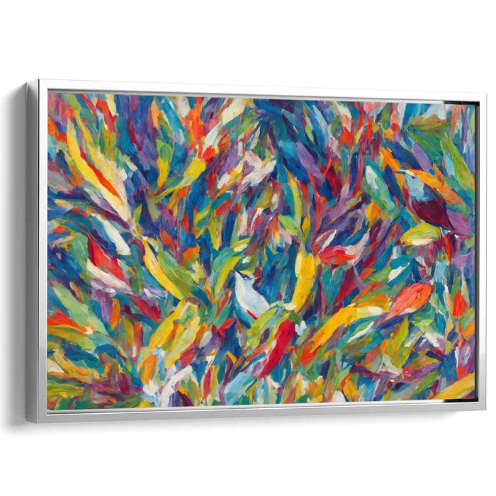 Flight of Elements: Abstract Nature and Birds Canvas Art Print