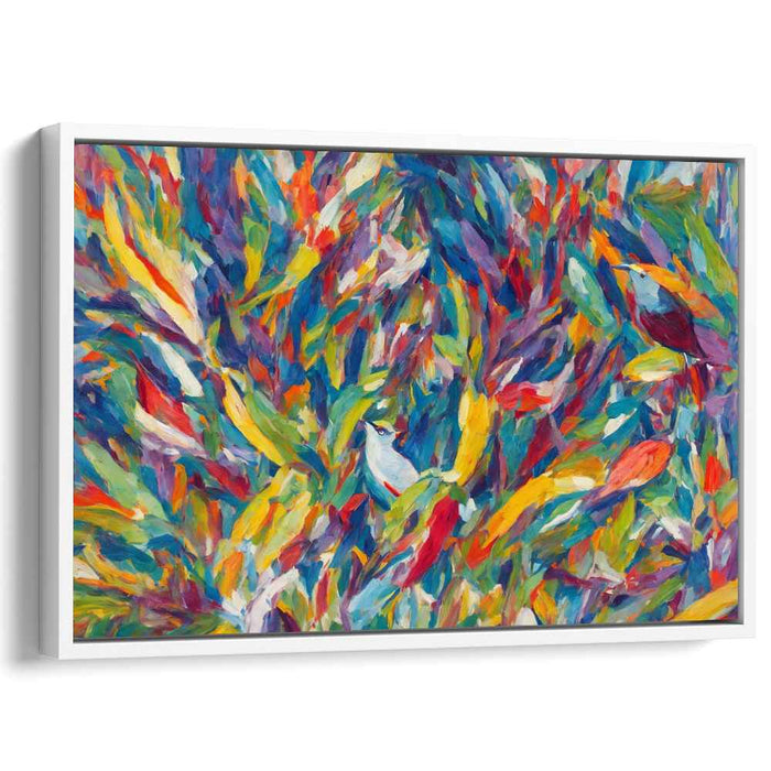 Flight of Elements: Abstract Nature and Birds Canvas Art Print