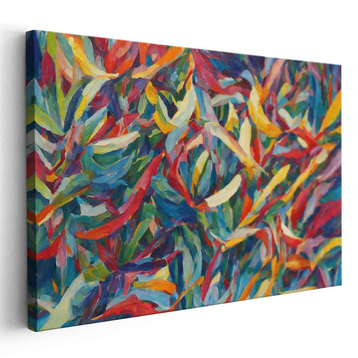 Energetic Pulse: Dynamic Abstract Color Explosion Canvas Art Print