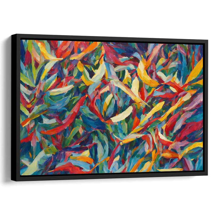 Energetic Pulse: Dynamic Abstract Color Explosion Canvas Art Print
