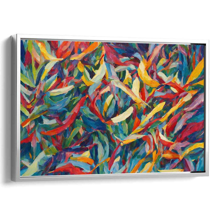 Energetic Pulse: Dynamic Abstract Color Explosion Canvas Art Print