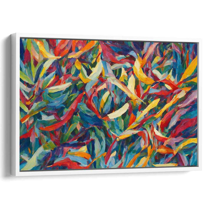 Energetic Pulse: Dynamic Abstract Color Explosion Canvas Art Print