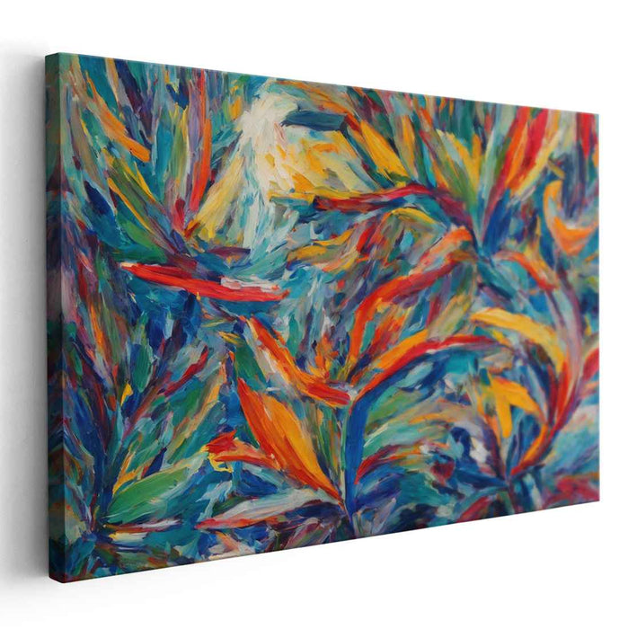 Modern Oil Birds of Paradise #124
