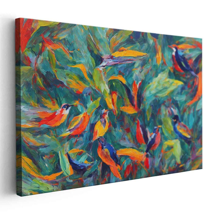 Modern Oil Birds of Paradise #132