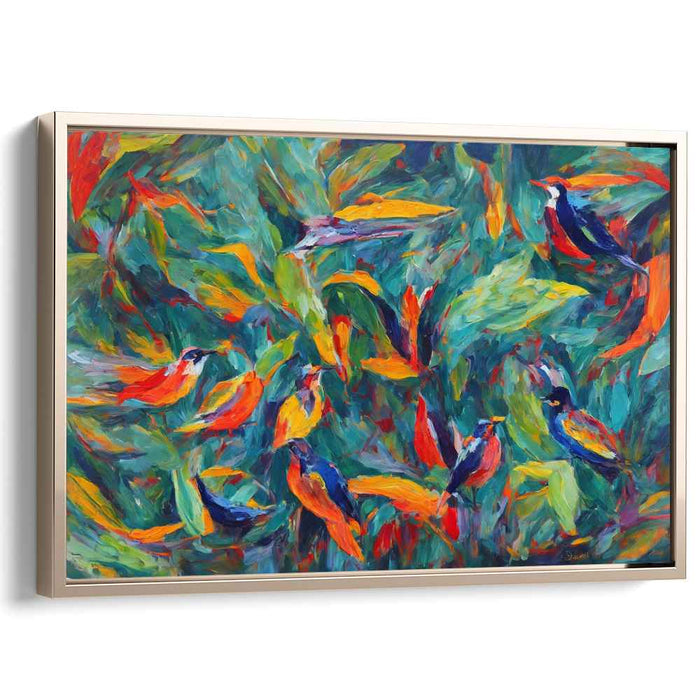 Modern Oil Birds of Paradise #132