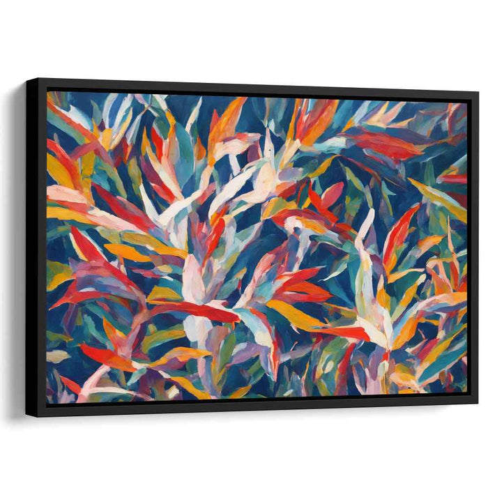Chromatic Arboreal Abstraction: Vibrant Abstract Foliage Canvas Art