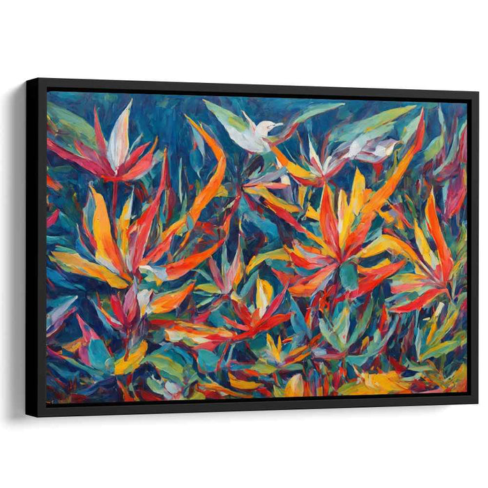 Leafy Blast: Vibrant Foliage Explosion Canvas Art Print
