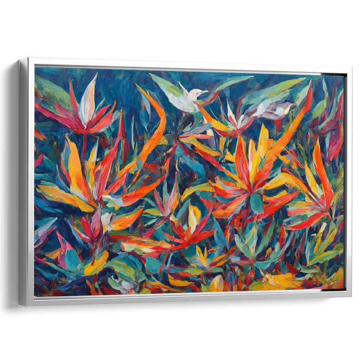 Leafy Blast: Vibrant Foliage Explosion Canvas Art Print