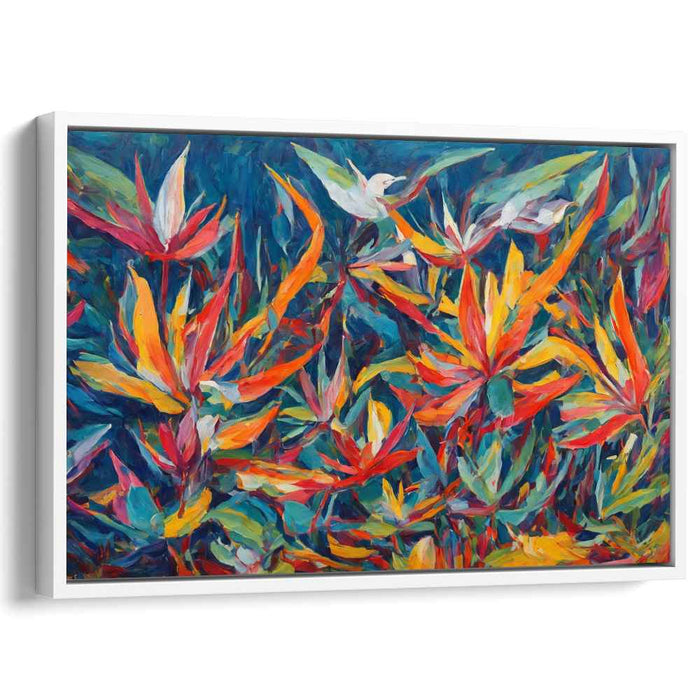 Leafy Blast: Vibrant Foliage Explosion Canvas Art Print