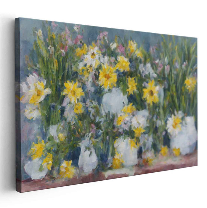 Floral Velvet Melody: A Lush Floral Symphony Canvas Art Print
