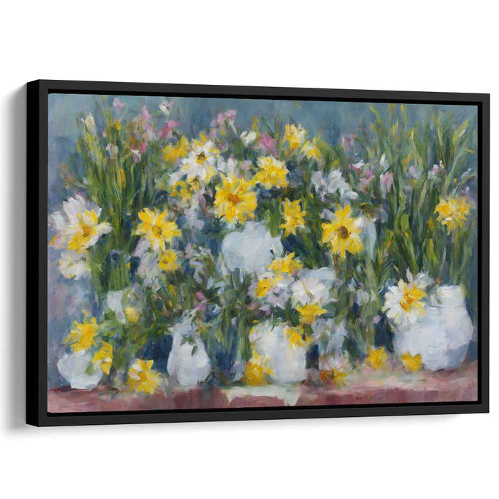 Floral Velvet Melody: A Lush Floral Symphony Canvas Art Print