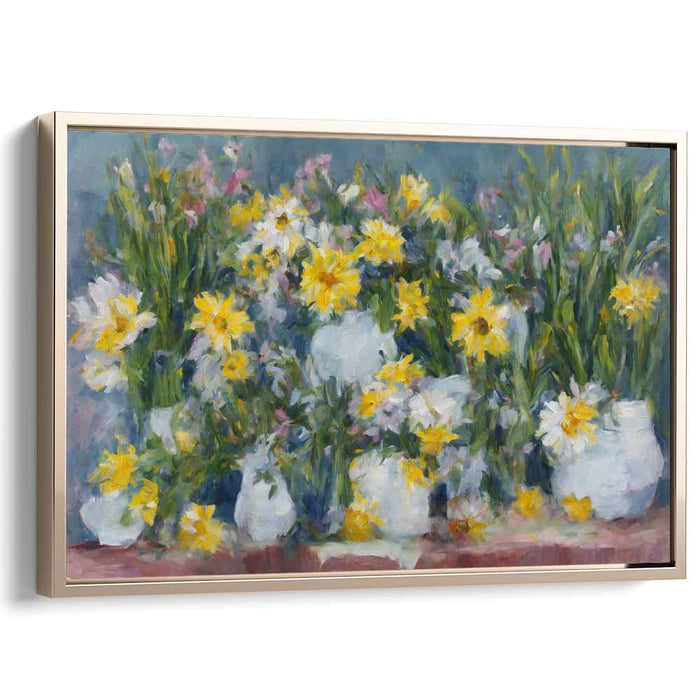 Floral Velvet Melody: A Lush Floral Symphony Canvas Art Print