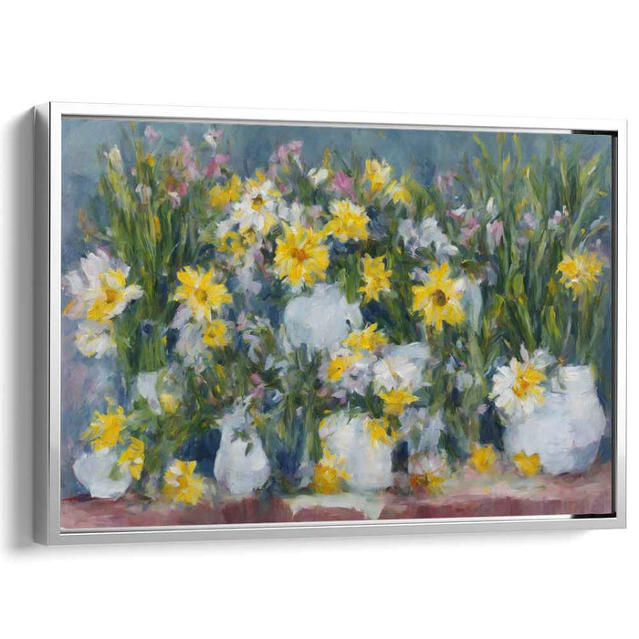 Floral Velvet Melody: A Lush Floral Symphony Canvas Art Print