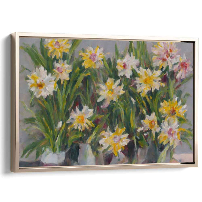 Petals in Strokes: Impressionist Floral Canvas Art Print