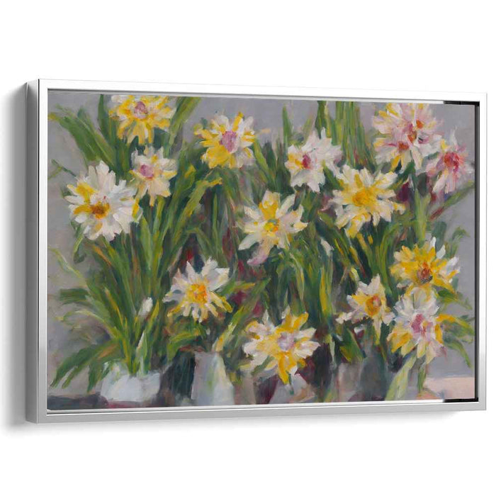 Petals in Strokes: Impressionist Floral Canvas Art Print
