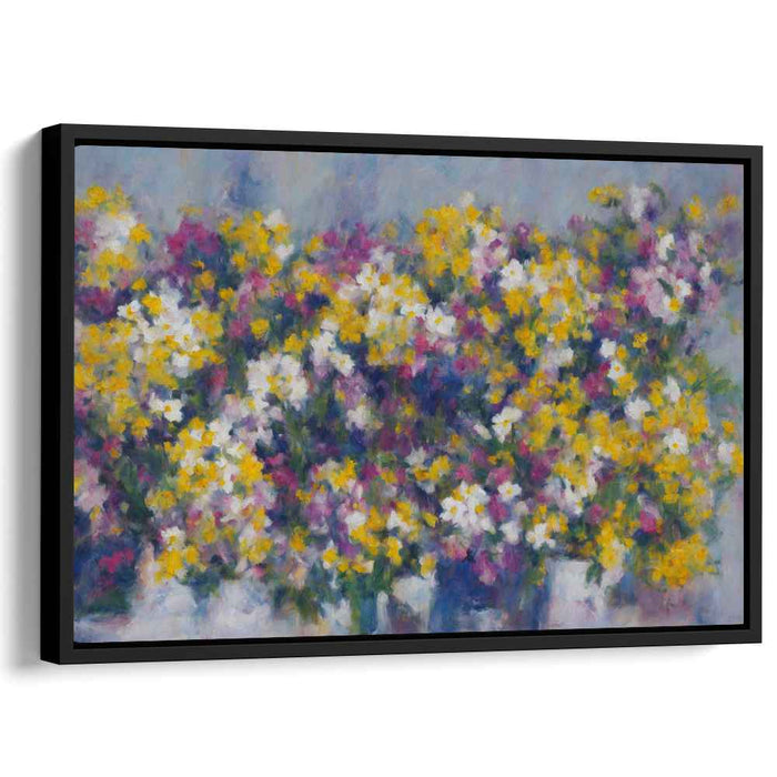 Blossoms Whispering Secrets: Impressionist Floral Canvas Art