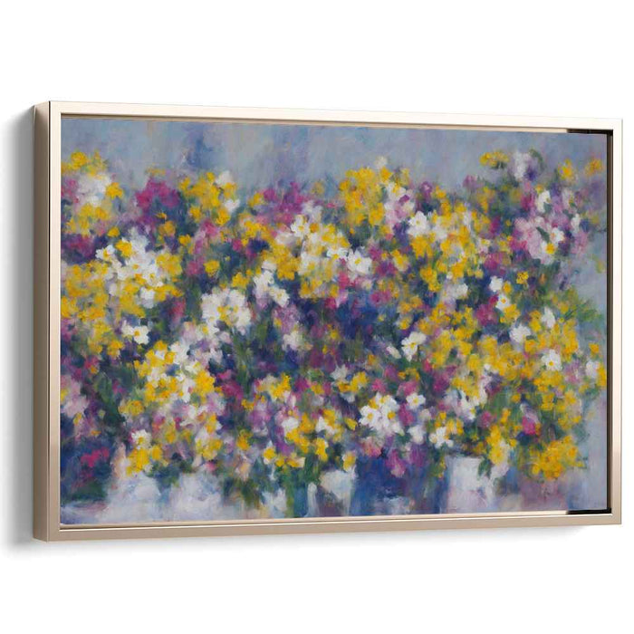 Blossoms Whispering Secrets: Impressionist Floral Canvas Art
