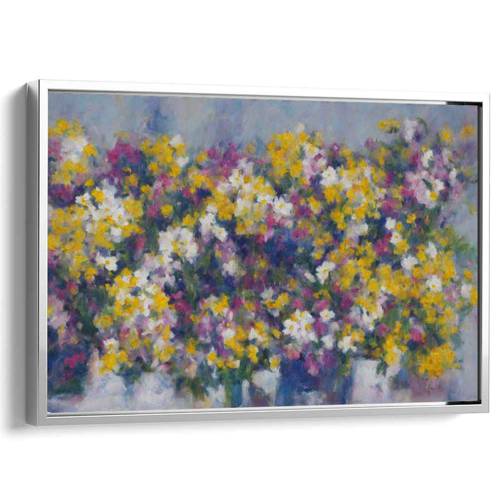 Blossoms Whispering Secrets: Impressionist Floral Canvas Art