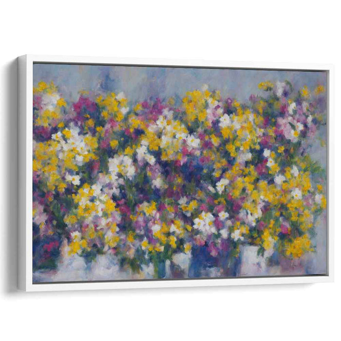 Blossoms Whispering Secrets: Impressionist Floral Canvas Art