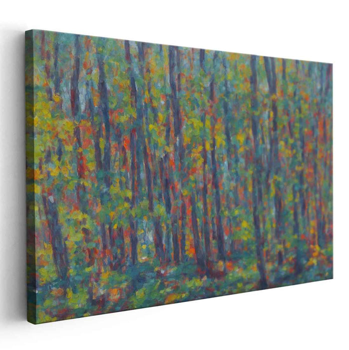 Verdant Strokes Melody: Impressionist Landscape Canvas Art