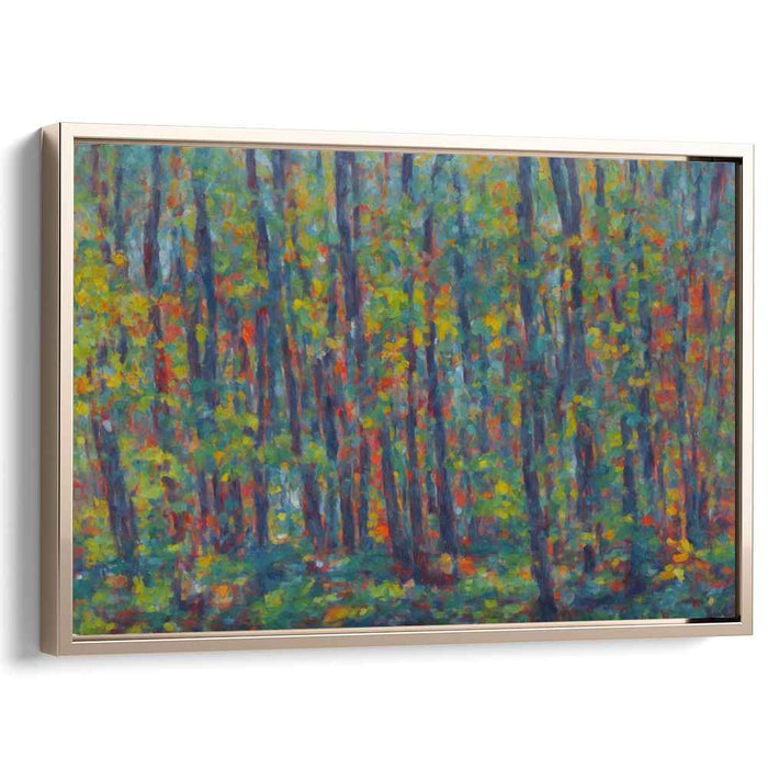 Verdant Strokes Melody: Impressionist Landscape Canvas Art