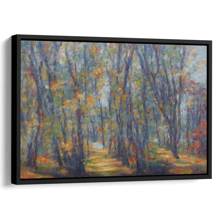 Ethereal Woods Canvas Whispers: Impressionist Forest Landscape Canvas Art Print