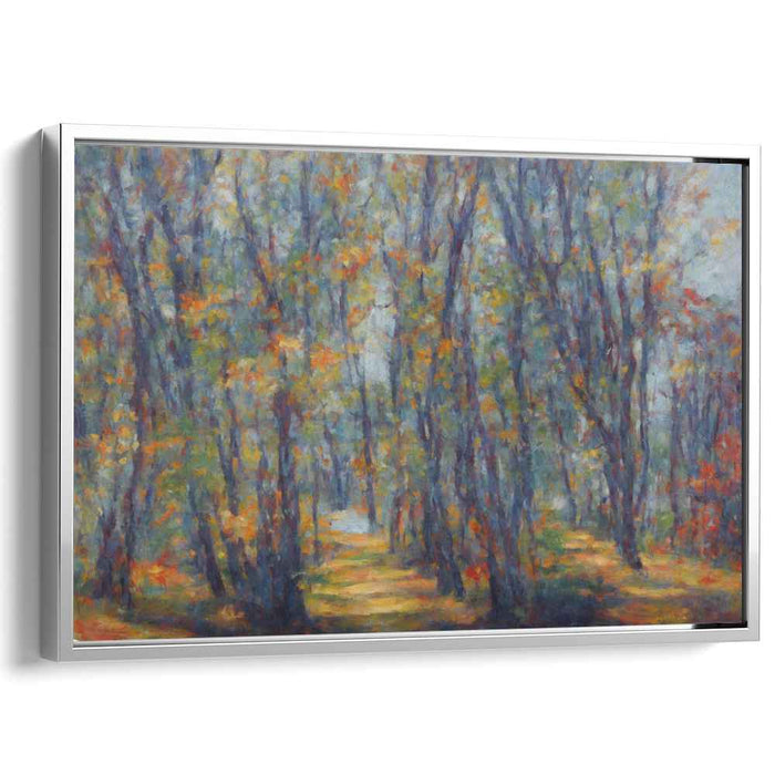 Ethereal Woods Canvas Whispers: Impressionist Forest Landscape Canvas Art Print