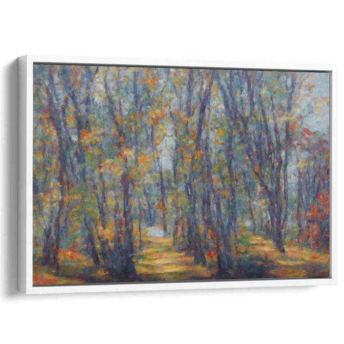 Ethereal Woods Canvas Whispers: Impressionist Forest Landscape Canvas Art Print