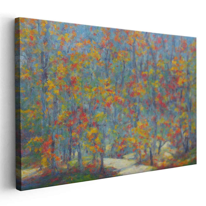 Forest Whispers Canvas: Impressionist Forest Canvas Art Print