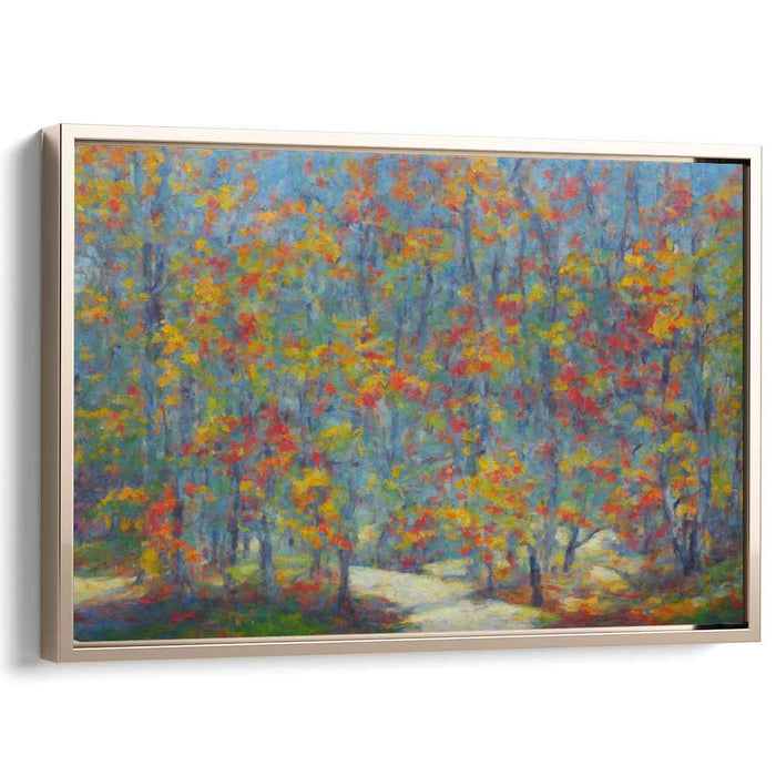Forest Whispers Canvas: Impressionist Forest Canvas Art Print