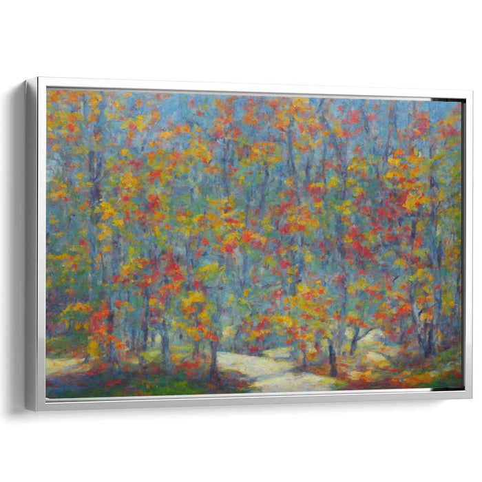 Forest Whispers Canvas: Impressionist Forest Canvas Art Print