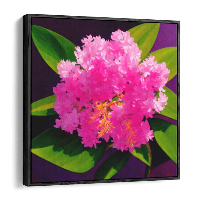 Surreal Petal Impressions: Realistic Pink Rhododendron Canvas Art Print