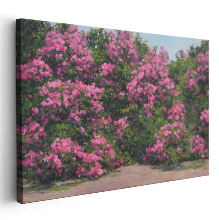 Soft Brushstrokes of Serenity: Impressionist Garden Canvas Art Print