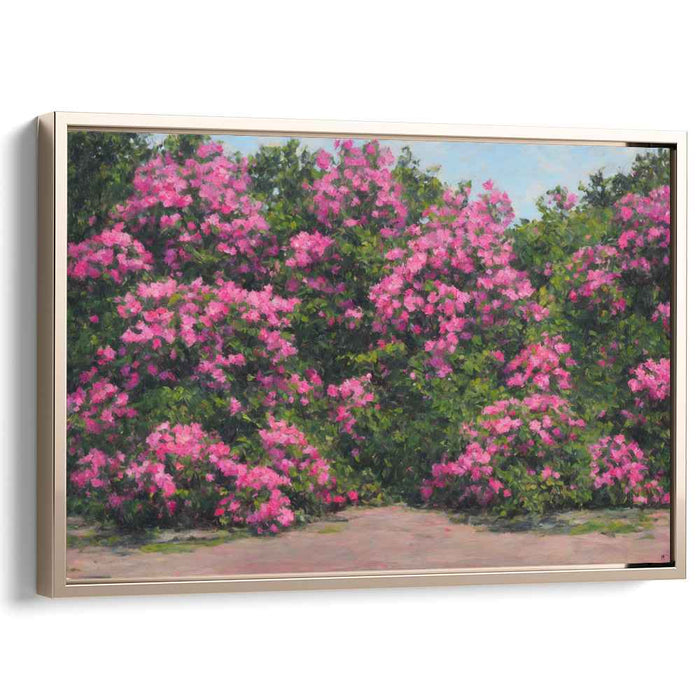Soft Brushstrokes of Serenity: Impressionist Garden Canvas Art Print