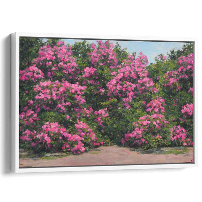 Soft Brushstrokes of Serenity: Impressionist Garden Canvas Art Print