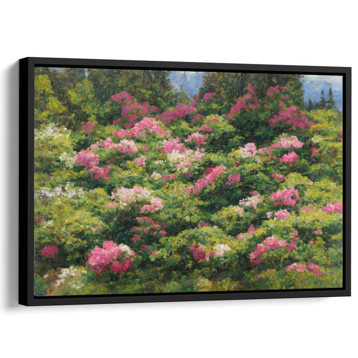 Whimsical Flora Symphony: Impressionist Garden Canvas Art Print