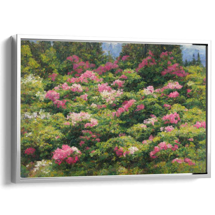 Whimsical Flora Symphony: Impressionist Garden Canvas Art Print