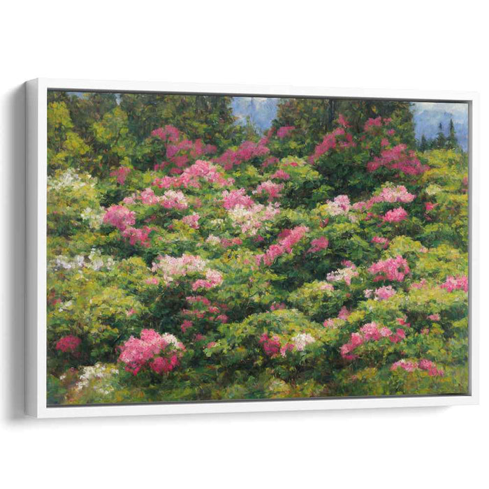 Whimsical Flora Symphony: Impressionist Garden Canvas Art Print